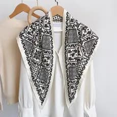 Retro triângulo cachecol cortina de bunda estilo fino estilo literário xale moda decoração estilo étnico lenço gravata c