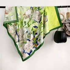 Sarja 90 grande lenço quadrado pintura a óleo xale literário impresso lenço de seda pescoço proteção decoração lenço sen