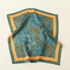 Flor 70cm pequeno lenço quadrado Retro All-Match decoração lenço de seda profissional primavera outono lenço multifuncio