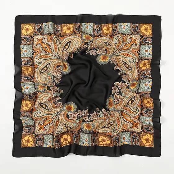 70 lenços quadrados pequenos ricos flor de caju lenços de seda lenços festivos Retro arte decoração pequenos cachecóis l