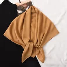 Versão coreana novo estilo cor sólida lenço quadrado All-Match pequeno colete decoração primavera outono simples moda te
