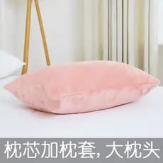Grande travesseiro núcleo mais fronha flanela Coral único doméstico Sleep Aid estudante dormitório cama confortável meni