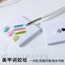 Paleta de papel adesivo descartável estilo japonês, pintura colorida, manchas, ferramenta de Manicure, paleta quadrada à