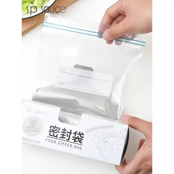 Saco selado para geladeira japonesa, preservação de alimentos, econômico doméstico, espessado, denso, autovedante, armaz