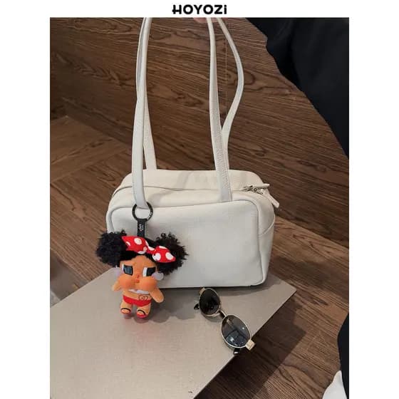 HOYOZI 2026 Novo estilo sacola de couro genuíno primavera axilas bolsa feminina ombro viajante [bolsa Xiaoyoujia]