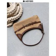 HOYOZI Original novo produto 2026 tecido axilas saco feminino de um ombro verão grande capacidade [saco Xiaoyoujia]