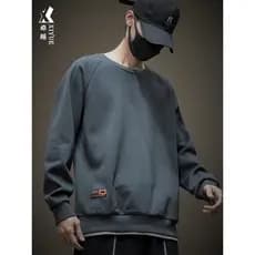 2026 primavera outono novo estilo moletom esportivo masculino solto camisa de fundo interno outono inverno Plus Size gor