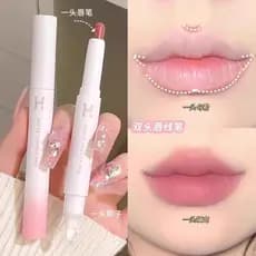 [Recomendação Xiaohongshu] Desenhe lábios sensuais rechonchudos!Delineador labial com sombra de duas cabeças, formato la
