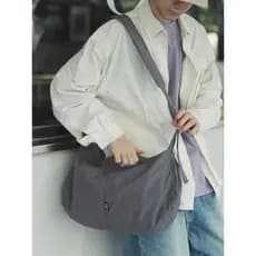 Sobag grande capacidade preguiçoso japonês simples de um ombro mensageiro saco de pano de náilon masculino repelente de