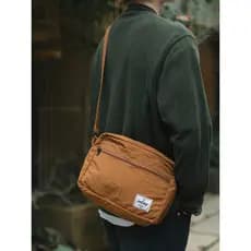 Sobag leve repelente de água náilon cor sólida mensageiro ombro pano saco masculino Unisex japonês Casual Commuter peque