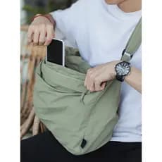 Sobag japonês cor sólida mensageiro de um ombro saco de pano de náilon masculino Unisex série de montanha à prova dwater