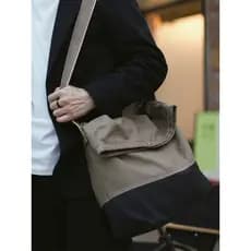 Sobag cáqui U casa mesmo estilo lona mensageiro grande saco masculino Unisex estilo japonês Street Wear saco do mensagei