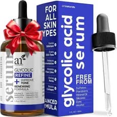 artnaturals Sérum Glicólico - Sérum Facial - Vitamina C e Aloe Vera - Esfolia e Minimiza os Poros, Reduz Acne, Erupções