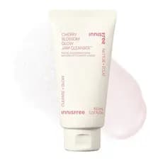 innisfree Cherry Blossom Glow Jam Cleanser, Sem Sulfato, Sabonete Facial Coreano, Espuma de Limpeza para uma Pele Radian