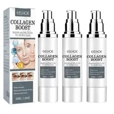 3 Peças EELHOE Sérum Antienvelhecimento com Colágeno, Creme Antirrugas EELHOE, Sérum Antienvelhecimento com Colágeno Vol