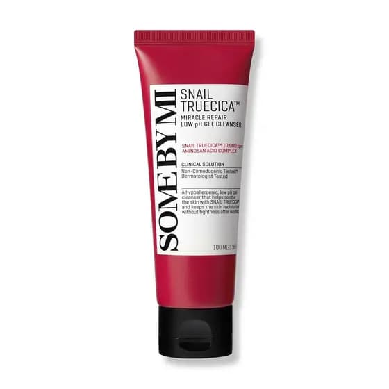 SOME BY MI Snail Truecica Miracle Repair Gel de Limpeza de Baixo pH - 3.38Oz, 100ml - Feito com Mucina de Caracol para P