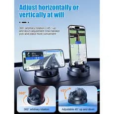 Suporte Para Celular Carro De Navegação No Painel Do Super Estável/anti-Vibração/Ajuste De 45 Cima E Baixo Giratório De