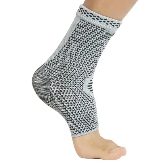 Suporte para Tornozelo NeoTech Care - Respirável - Para Homens, Mulheres, Lado Direito ou Esquerdo (Cinza, Tamanho XS, 1