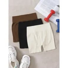 Shorts esportivos femininos de cintura alta Fitness com padrão muscular Shorts de ioga