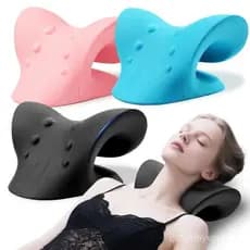 Relaxador de pescoço e ombros, 1 peça de dispositivo de tração cervical C, almofada de massagem quiroprática, massageado
