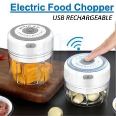 Processador de Alimentos Elétrico / Moedor de Alho USB / Liquidificador de Cozinha / Moedor de Carne e Vegetais