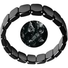 Pulseira de Hematita para Homens e Mulheres - Pulseira ajustável, oferece proteção e aumenta a confiança.