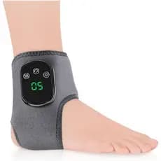 Massageador de Tornozelo Sem Fio para Relaxamento, 3 Modos de Vibração e 5 Níveis de Calor, Massageador de Pés com Métod