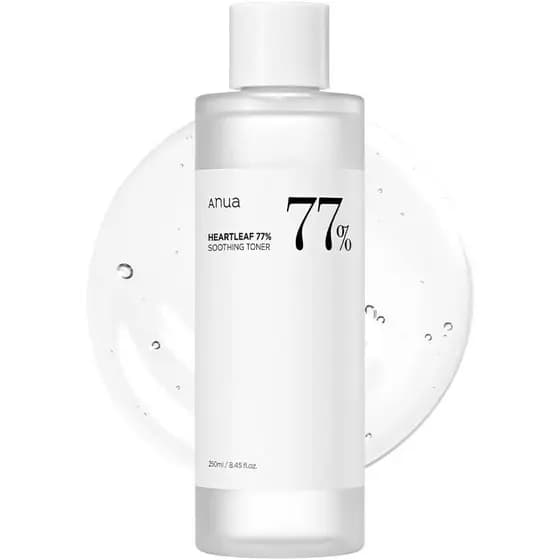 Anua Heartleaf 77 Repairing Toner, toner facial hidratante e calmante, contém ácido hialurônico, é leve e hidratante, ad