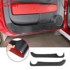 Fibra De Carbono Macio Porta Interna Pedal De Boas-Vindas Limiar Tira Guarnição Adesivos Para 2011-2019 Fiat 500 Acessór