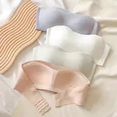 Sutiã Invisível Sem Alças-Bralette Aro Costura Para Adolescentes | Nude/Preto/Azul