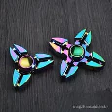 Giroscópio Rotativo de Liga de Zinco Metal Gyro Mão Brinquedo Giroscópio Arco-Íris Presente de Natal Adequado para Adult