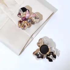 5 Pçs Luxo Strass Botão Cobre Fechos De Tartaruga Tampas Camisa Abotoaduras Acessórios De Decoração De Roupas