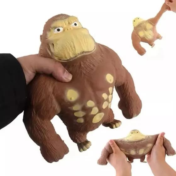 Brinquedo Macaco Squishy Kong  Indestrutível Que Estica e Esmaga Antiestresse