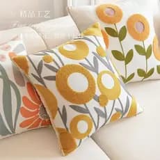 Novas capas de almofada bordadas, capas de almofada de sofá bordadas, decoração de sofá para casa, capas de almofada par