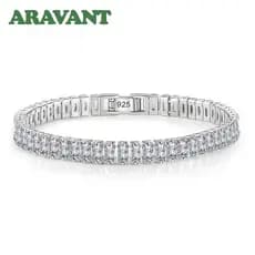Aravant 925 Pulseiras De Prata Zircon Para Jóias De Encanto Da Moda Feminina