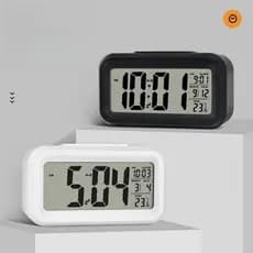 Mini Relógio Digital LCD Painel Para Secretária Escritório Eletrônico Prático E Útil