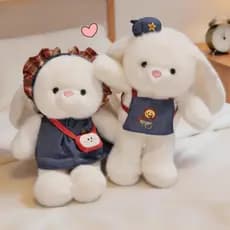 BCT Bonito Coelho De Orelhas Flexíveis Boneca De Pelúcia Divertido Brinquedo Animal Personalização Infantil Coleção De F