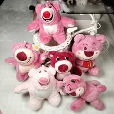 Cute Plush ROSE BEAR  Keychain Pendant Stuffed Animal Toy Doll Backpack Hanging Ornament Lovely