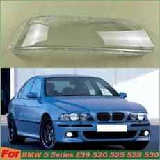 Para BMW Série 5 E39 520 525 528 530 2000-2003 Com Furo Capa Do Farol Carro Abajur Caso Lente Da Lâmpada Tampas De Luz A
