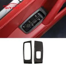 Para Porsche 911 19-2020 Painel De Elevação Vidro Quadro Interruptor Da Janela Botão Decoração Adesivos Fibra Carbono Re