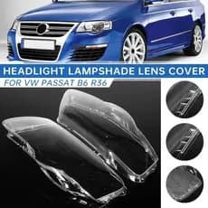 Par De Faróis Dianteiros Do Carro Abajures Transparentes Escudo Da Lâmpada Capa Para VW Passat B6 R36 2006 2007 2008 200