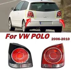 Para Volkswagen VW POLO 2006 2007 2008 2009 2010 Carcaça Da Lâmpada De Luz Traseira Sem Lâmpadas De-Choque De Aviso Aces