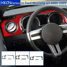 Para Ford Mustang GT 2005 2006 2007 2008 2009 Acessórios De Fibra Carbono Interior Do Carro Velocímetro Painel Surround