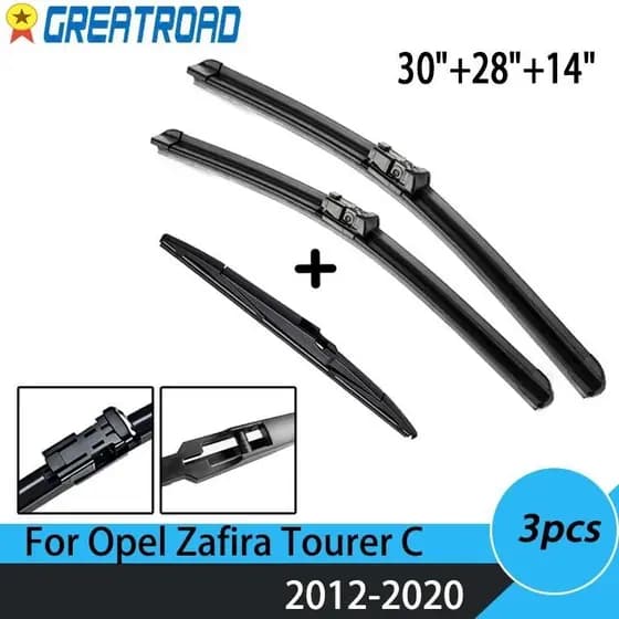 Conjunto De Lâminas De Limpador Dianteiro E Traseiro Para Opel Zafira Tourer C 2012 13 14 15 16 17-2020 Pára-Brisa Janel