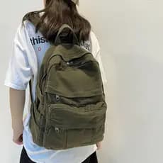 Mochila Vintage de Lona de Alta Qualidade para Homens, Mochila de Viagem com Múltiplos Bolsos para Meninos, Nova Mochila