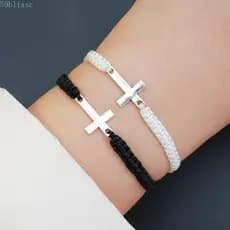 Pulseira Ajustável BLISSC , Cruzada De Personalidade Criativa , Anel De Mão De Casal De Corda Colorida