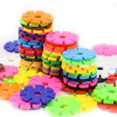 100pcs/200pcs Floco De Neve Interconexão Blocos De Construção Jogos De Quebra-Cabeça Crianças Brinquedos Educativos Para
