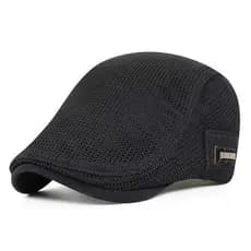 Boinas Masculinas Verão Respirável Viseira Boné Feminino Plana Pico Chapéu De Sol Net Sólido Espinha De Peixe Newsboy Ma