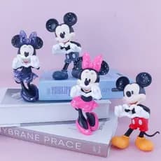 2 Pçs/Set Anime Casamento Mickey Mouse Minnie Amor Coração Periférico Figuras De Desenhos Animados Criativos Bonitos Enf