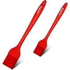 Pincel de Silicone para Pastelaria Begonia - 2 peças, Pincel de Cozinha Resistente ao Calor para Óleo, Molho, Manteiga,